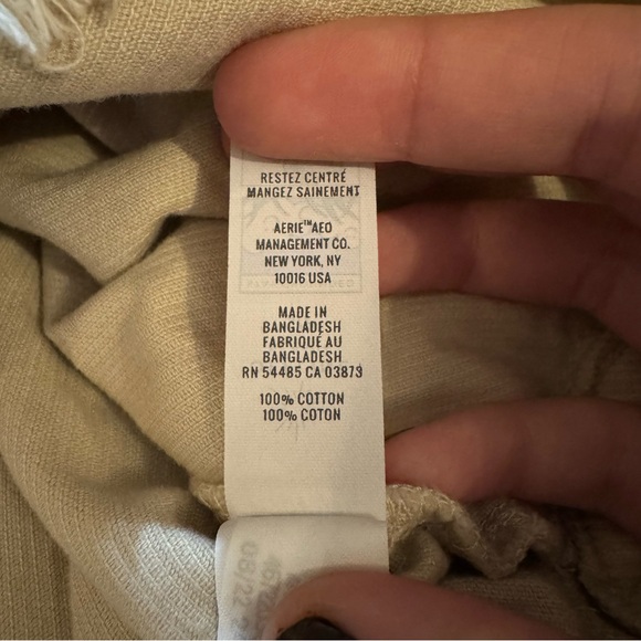 Aerie Offline Tan 1/2 Zip Corduroy Oversized Utility Shacket, Women’s Small - Picture 4 of 4